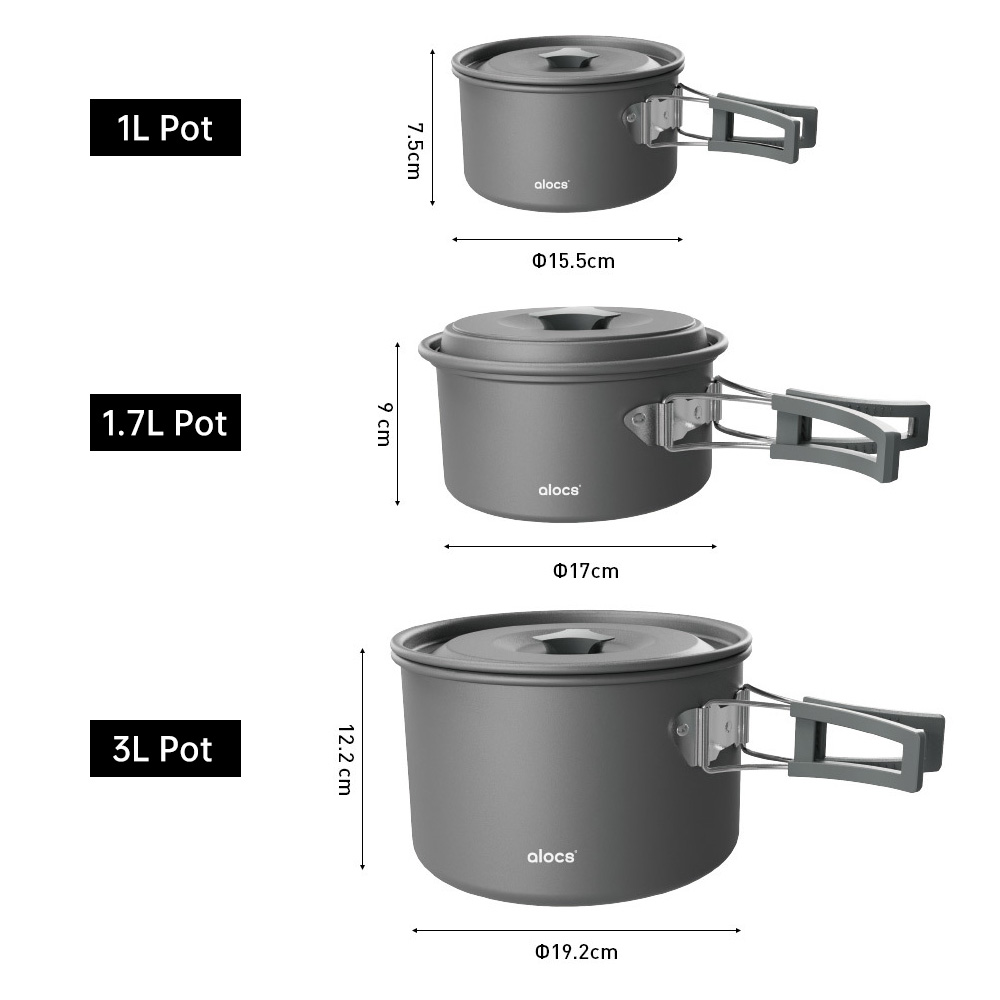Походный котелок для варки пищ – обзор и цена Outdoor Camping Dining Set